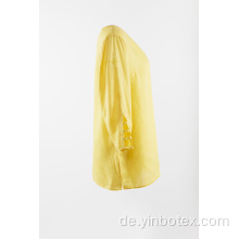Leinen feste Bluse in der Farbe Gelb
